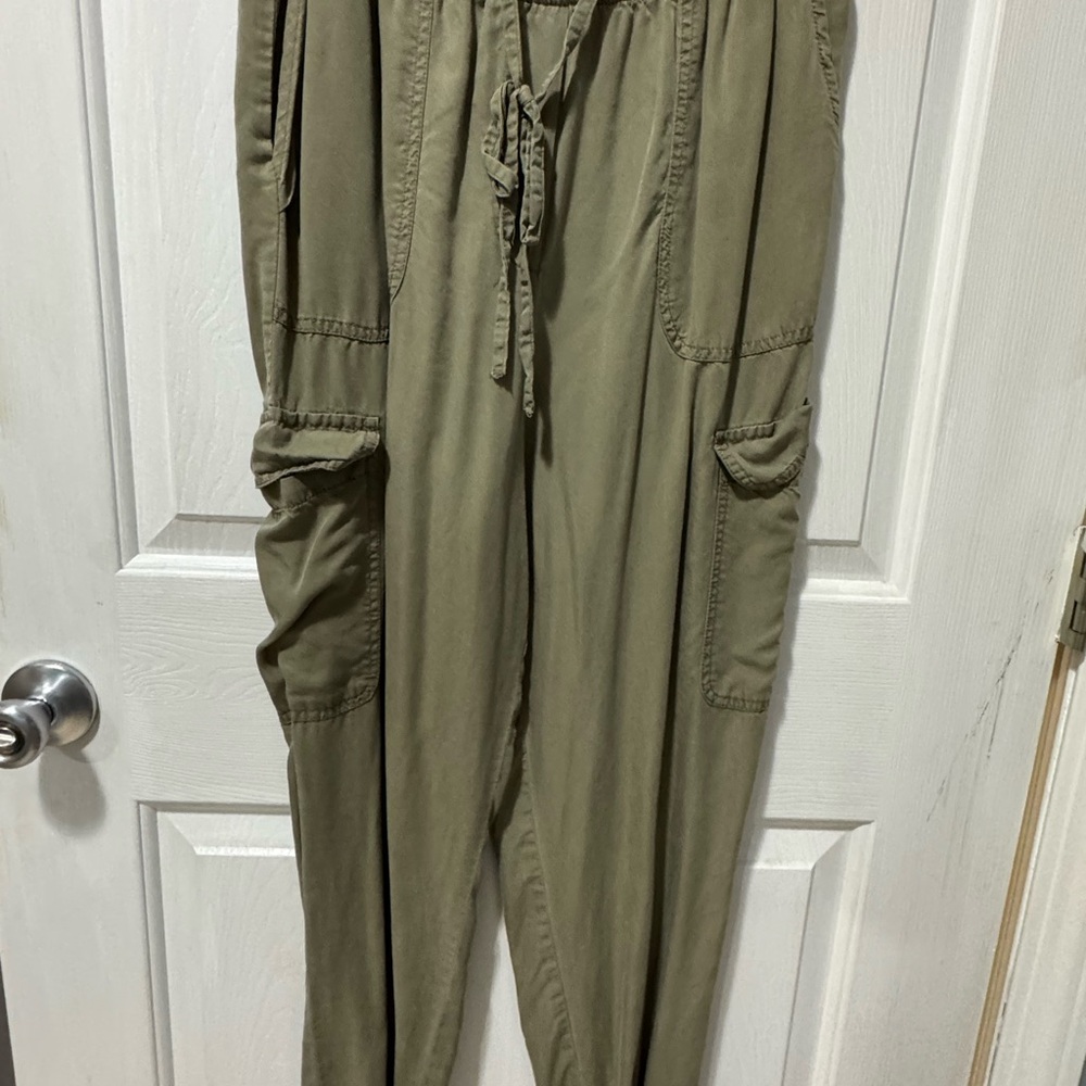 Olive Green Cargo Joggers